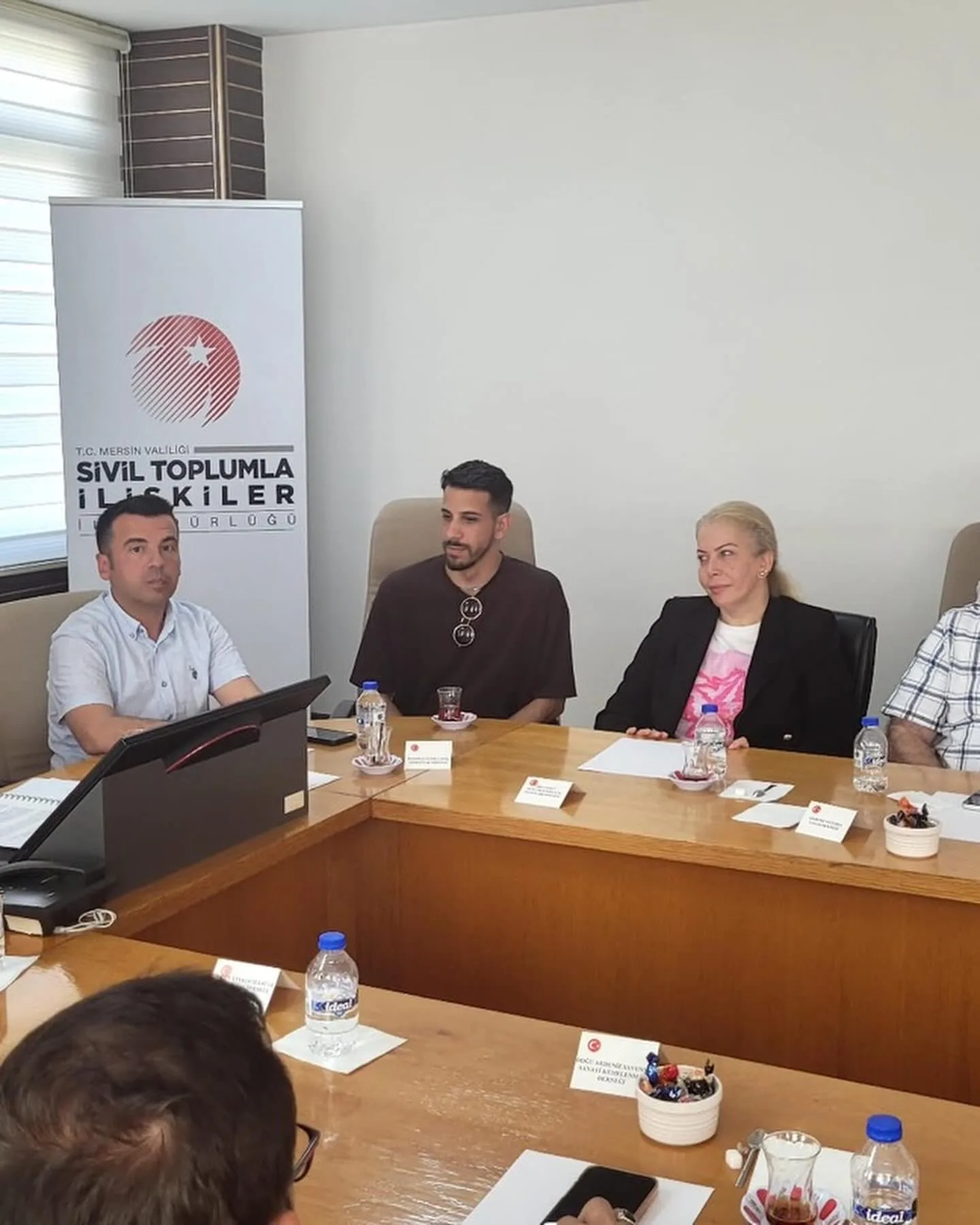 Participants seated at the meeting table during the PRODES workshop